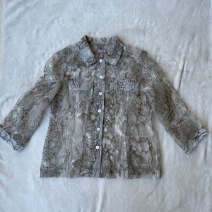 Chicos Size 2 Button up Blouse